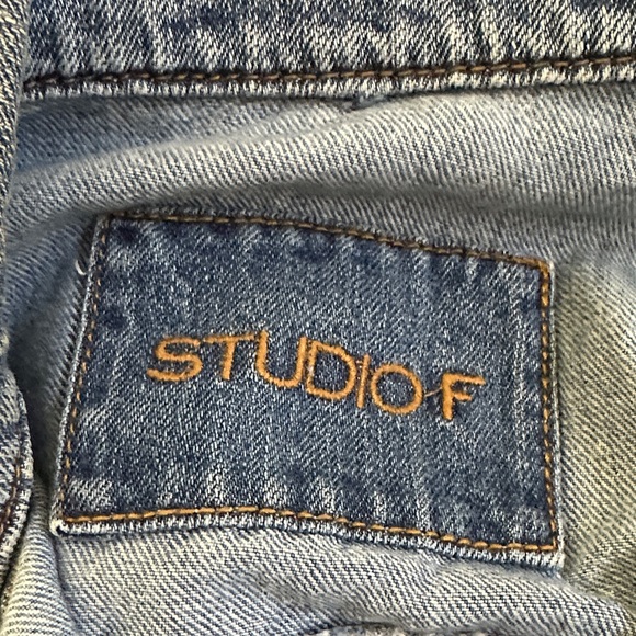Studio F Crystals Embellished Denim Jacket - Picture 4 of 6